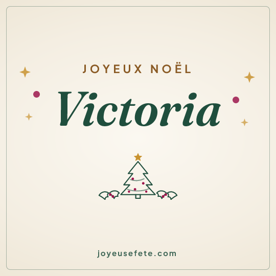Image carrée « Joyeux Noël Victoria » pour WhatsApp