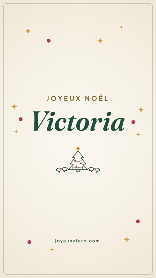 Image « Joyeux Noël Victoria » au format story