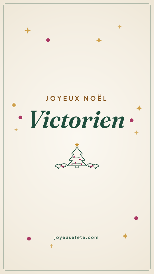 Image « Joyeux Noël Victorien » au format story