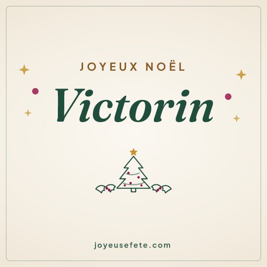 Image carrée « Joyeux Noël Victorin » pour WhatsApp