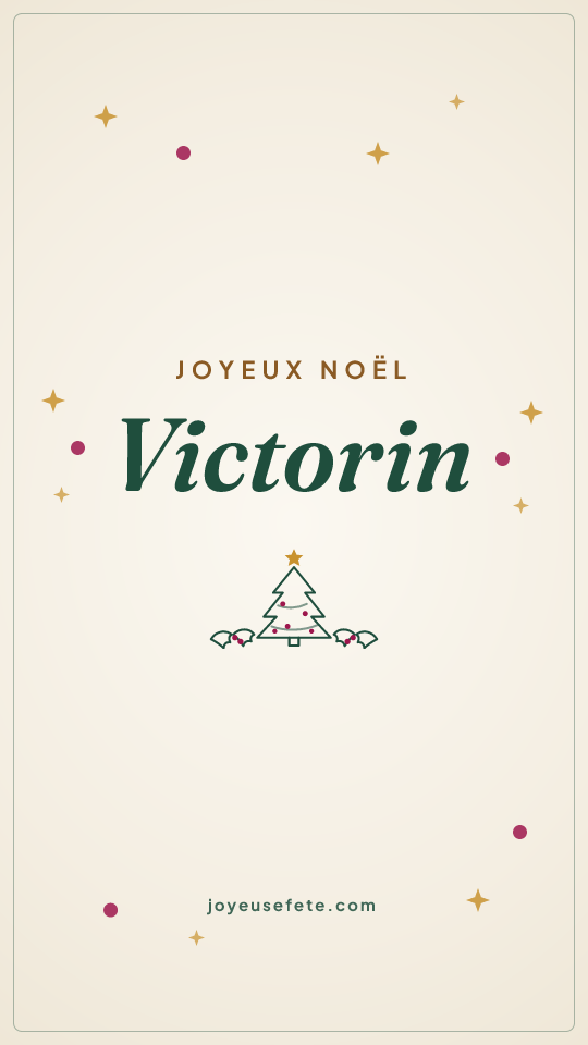 Image « Joyeux Noël Victorin » au format story