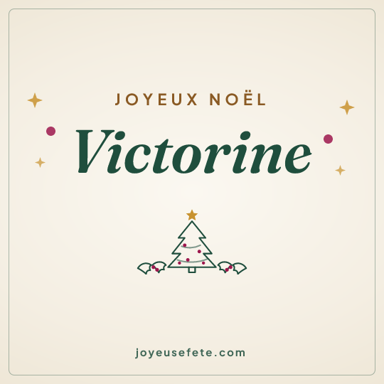 Image carrée « Joyeux Noël Victorine » pour WhatsApp