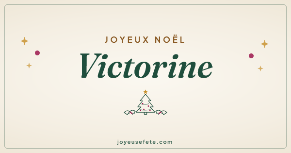 Image « Joyeux Noël Victorine » au format large