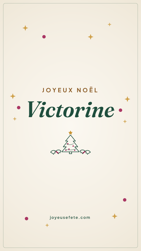 Image « Joyeux Noël Victorine » au format story