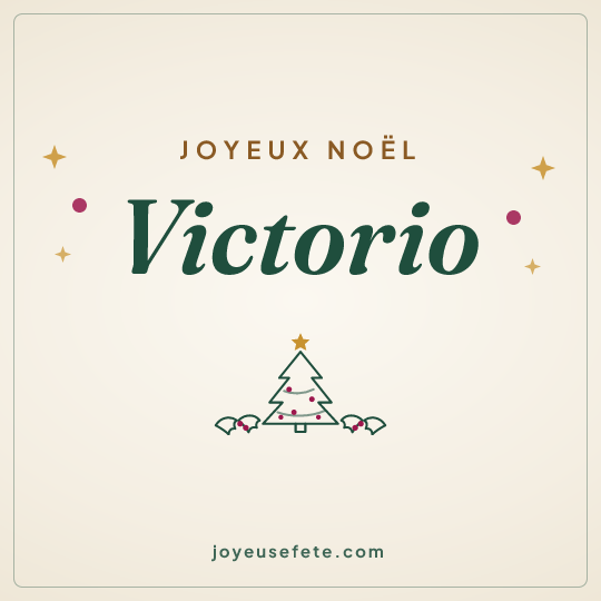 Image carrée « Joyeux Noël Victorio » pour WhatsApp