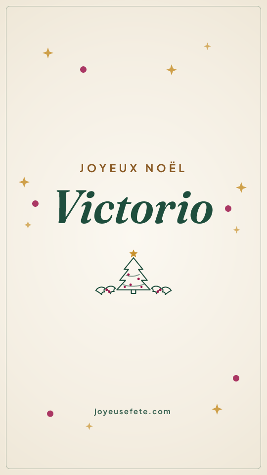 Image « Joyeux Noël Victorio » au format story
