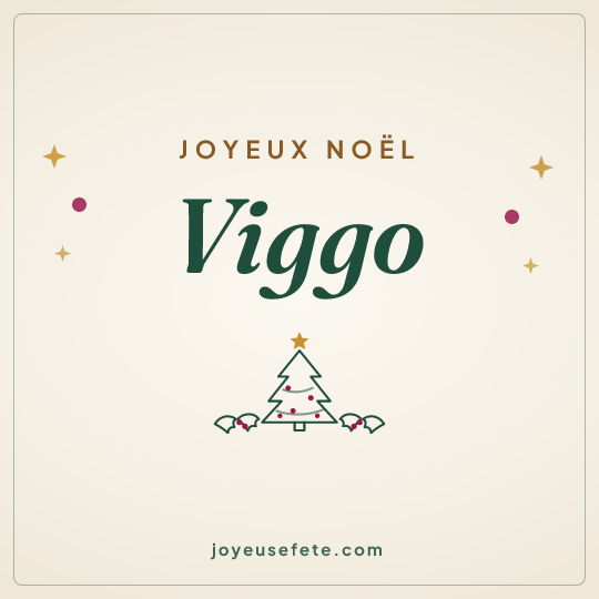 Image carrée « Joyeux Noël Viggo » pour WhatsApp