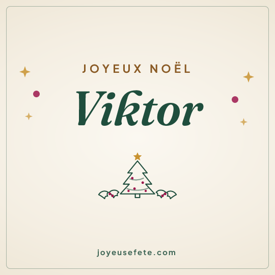 Image carrée « Joyeux Noël Viktor » pour WhatsApp