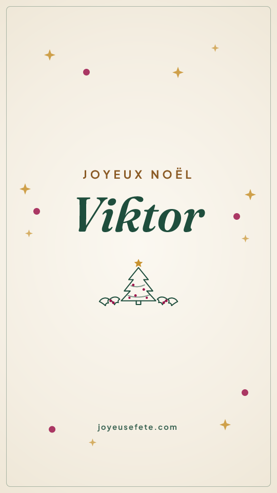 Image « Joyeux Noël Viktor » au format story