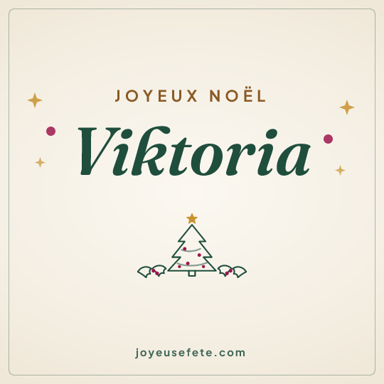 Image carrée « Joyeux Noël Viktoria » pour WhatsApp