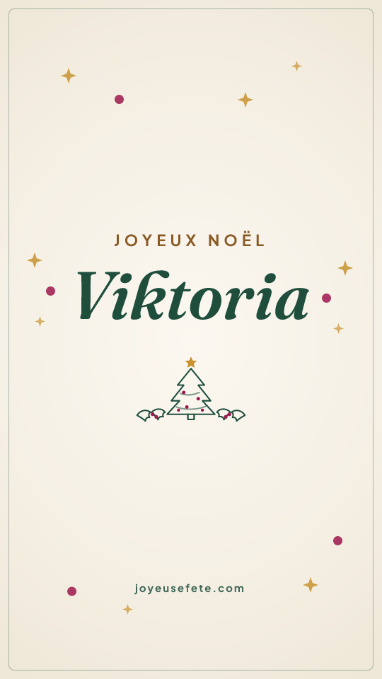 Image « Joyeux Noël Viktoria » au format story
