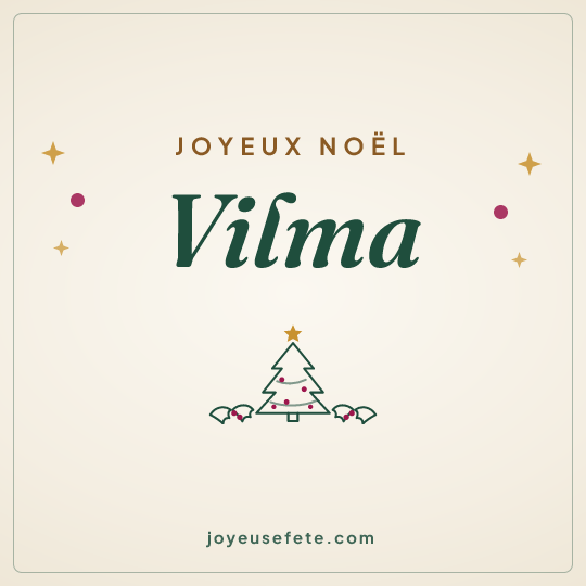 Image carrée « Joyeux Noël Vilma » pour WhatsApp