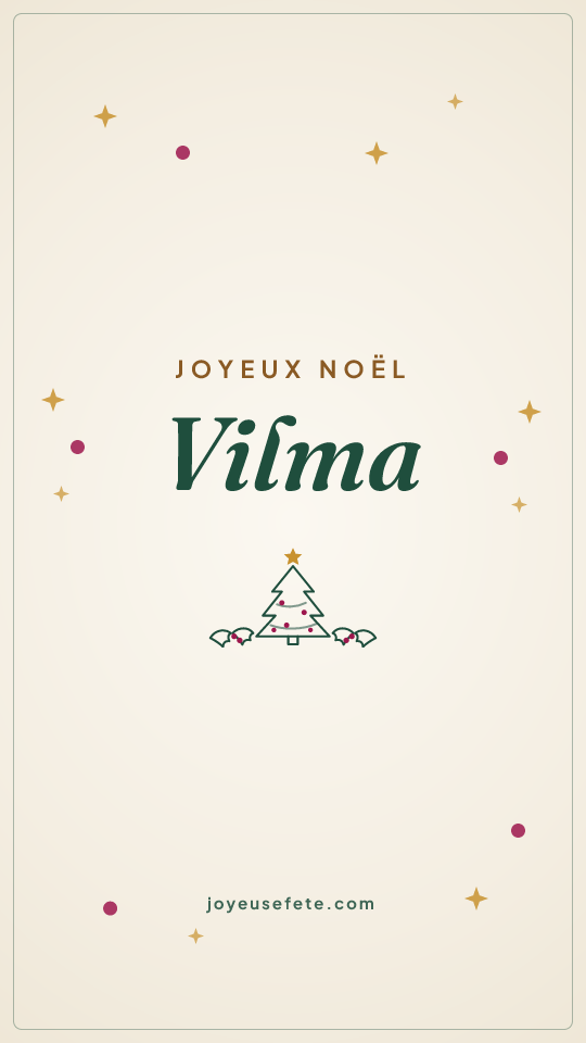 Image « Joyeux Noël Vilma » au format story