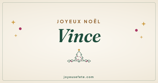 Image « Joyeux Noël Vince » au format large