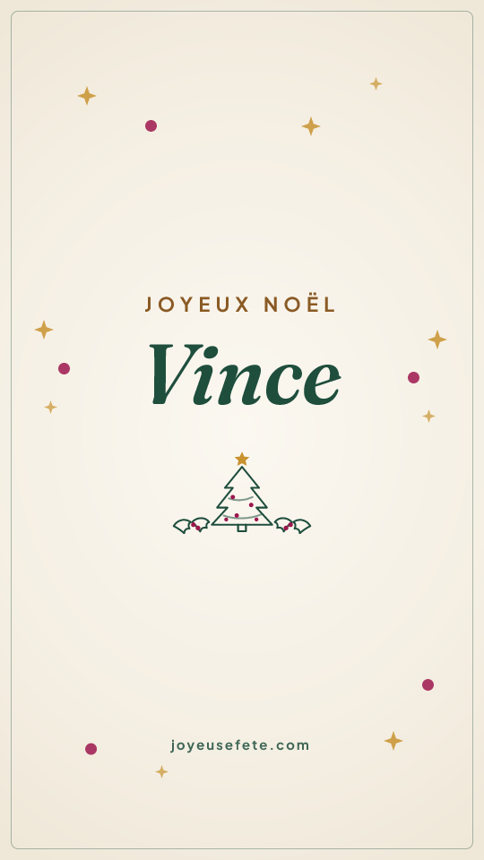 Image « Joyeux Noël Vince » au format story