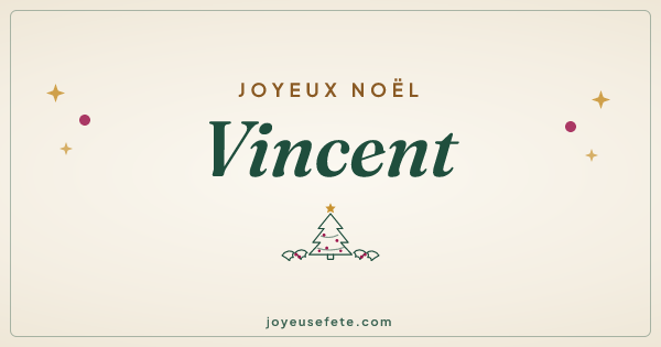 Image « Joyeux Noël Vincent » au format large