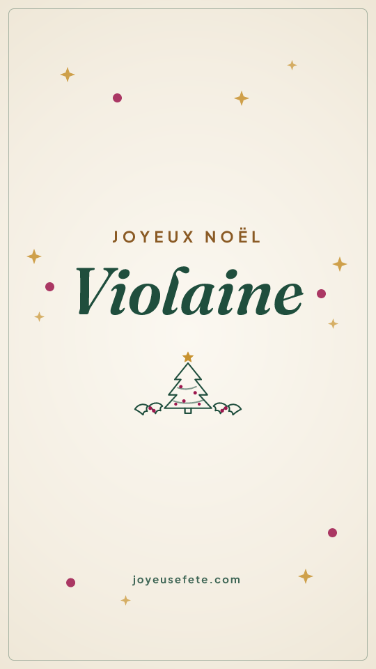 Image « Joyeux Noël Violaine » au format story