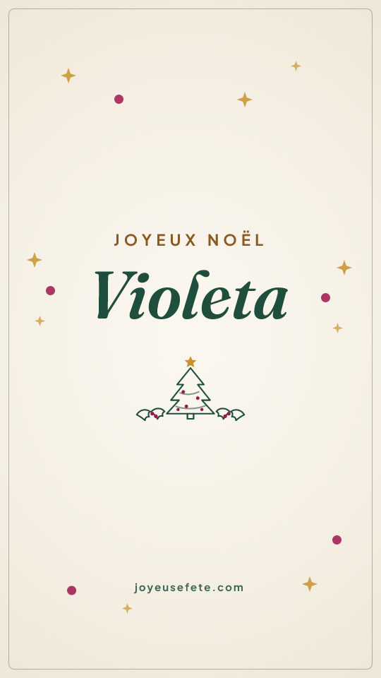Image « Joyeux Noël Violeta » au format story