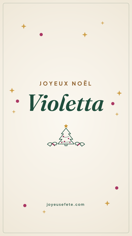Image « Joyeux Noël Violetta » au format story