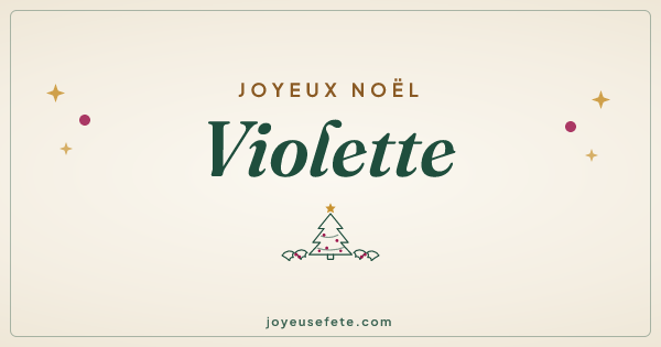 Image « Joyeux Noël Violette » au format large