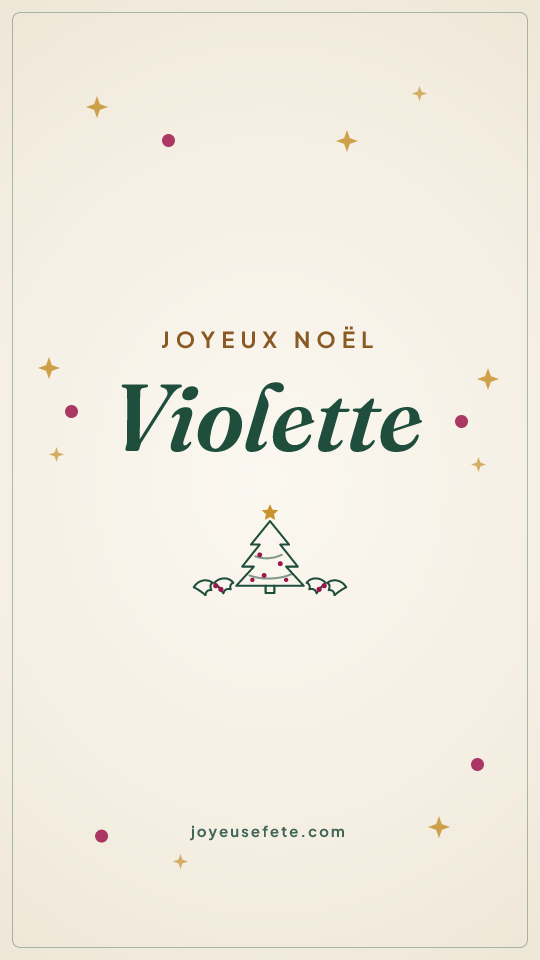 Image « Joyeux Noël Violette » au format story