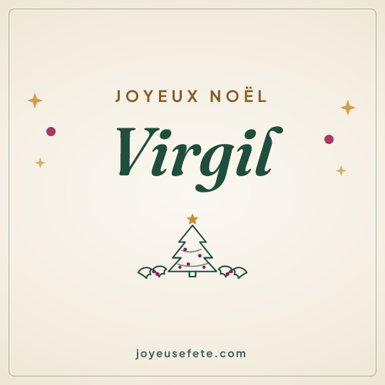 Image carrée « Joyeux Noël Virgil » pour WhatsApp