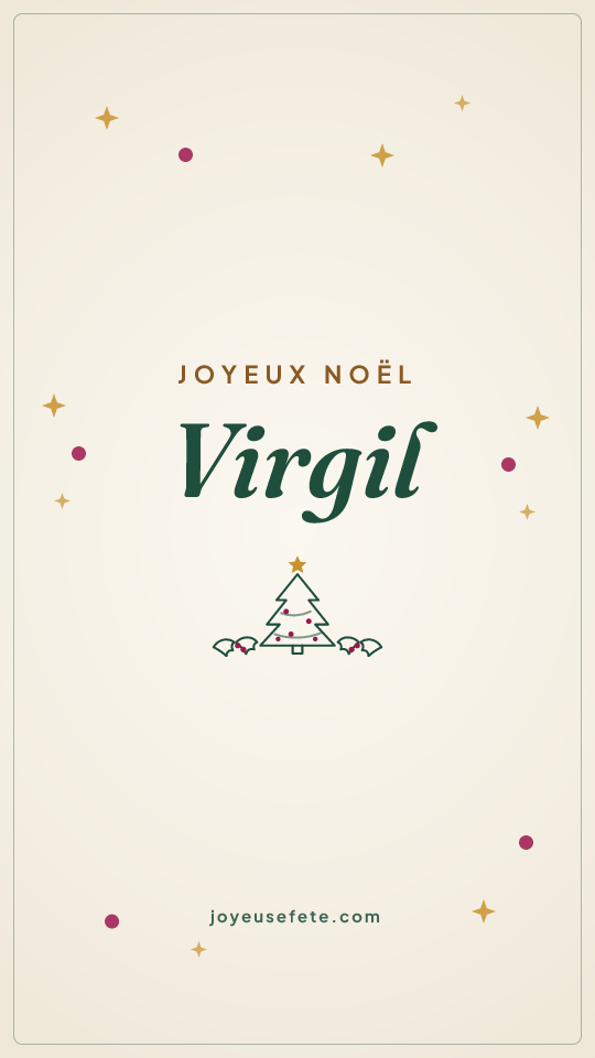 Image « Joyeux Noël Virgil » au format story
