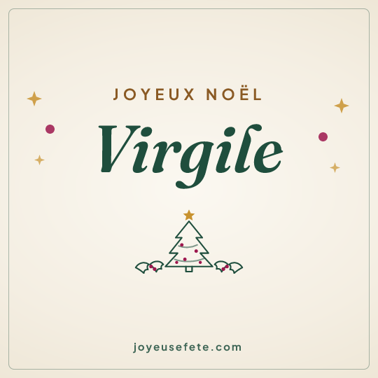 Image carrée « Joyeux Noël Virgile » pour WhatsApp