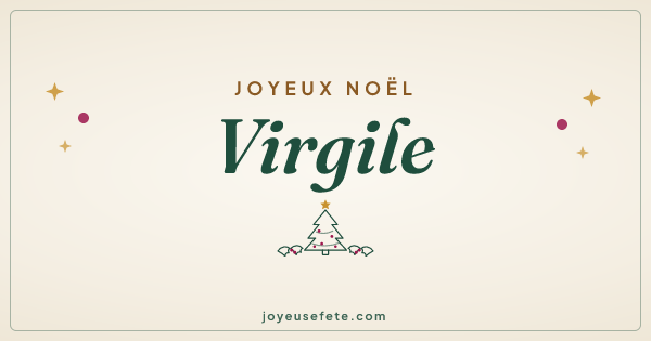 Image « Joyeux Noël Virgile » au format large