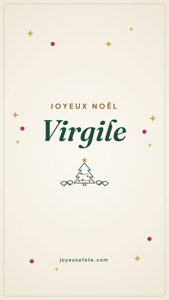Image « Joyeux Noël Virgile » au format story