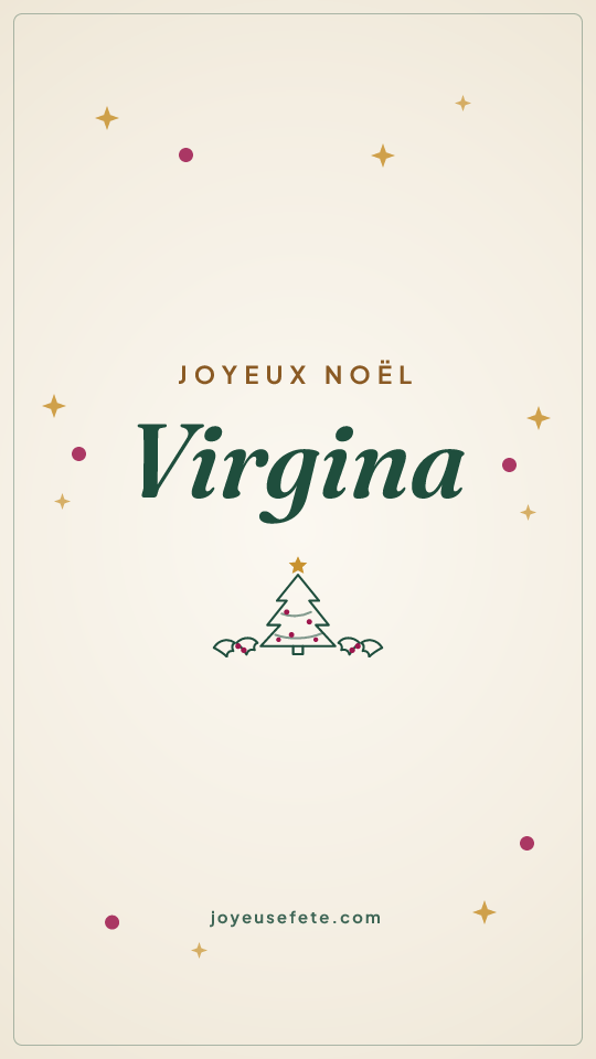 Image « Joyeux Noël Virgina » au format story