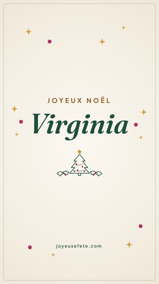 Image « Joyeux Noël Virginia » au format story