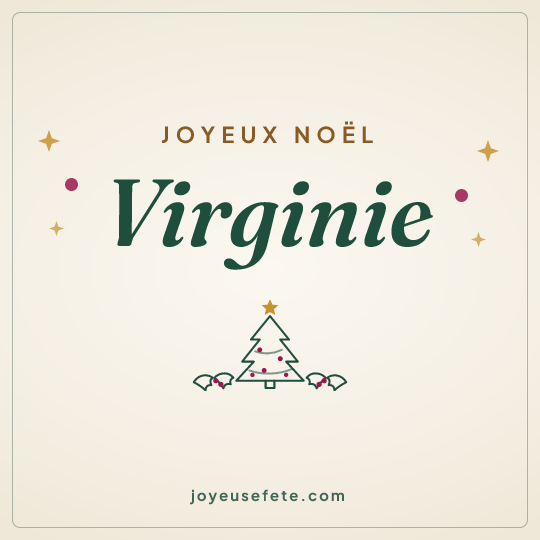Image carrée « Joyeux Noël Virginie » pour WhatsApp