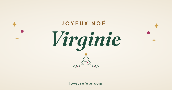 Image « Joyeux Noël Virginie » au format large