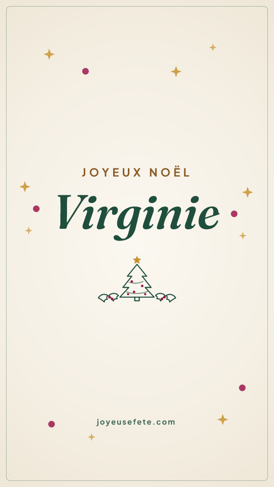 Image « Joyeux Noël Virginie » au format story