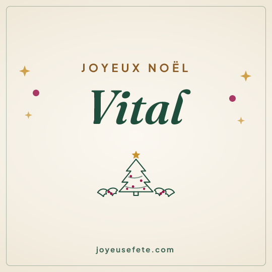 Image carrée « Joyeux Noël Vital » pour WhatsApp