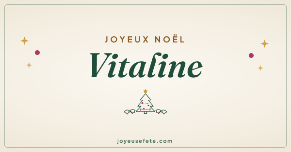 Image « Joyeux Noël Vitaline » au format large
