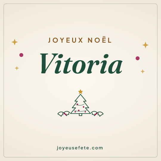 Image carrée « Joyeux Noël Vitoria » pour WhatsApp