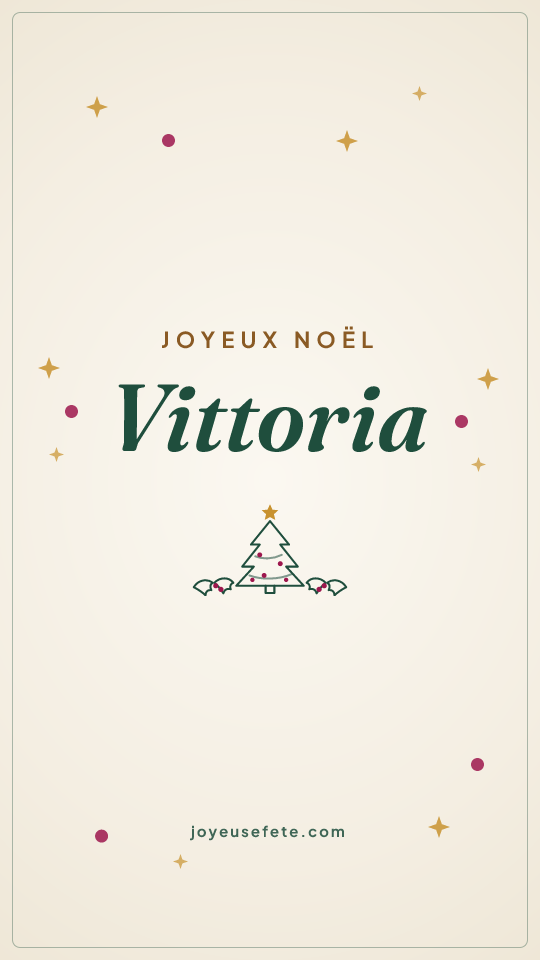 Image « Joyeux Noël Vittoria » au format story