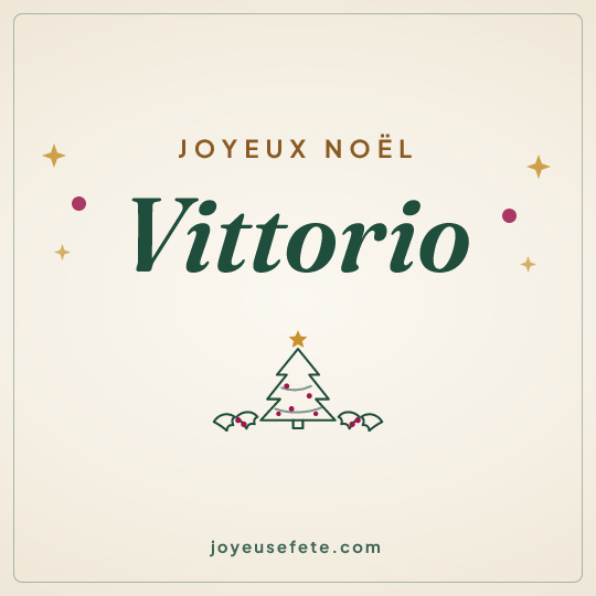 Image carrée « Joyeux Noël Vittorio » pour WhatsApp