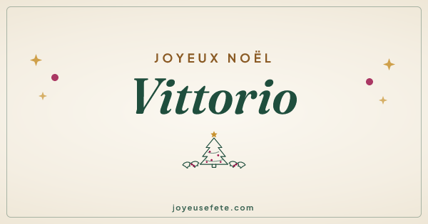 Image « Joyeux Noël Vittorio » au format large