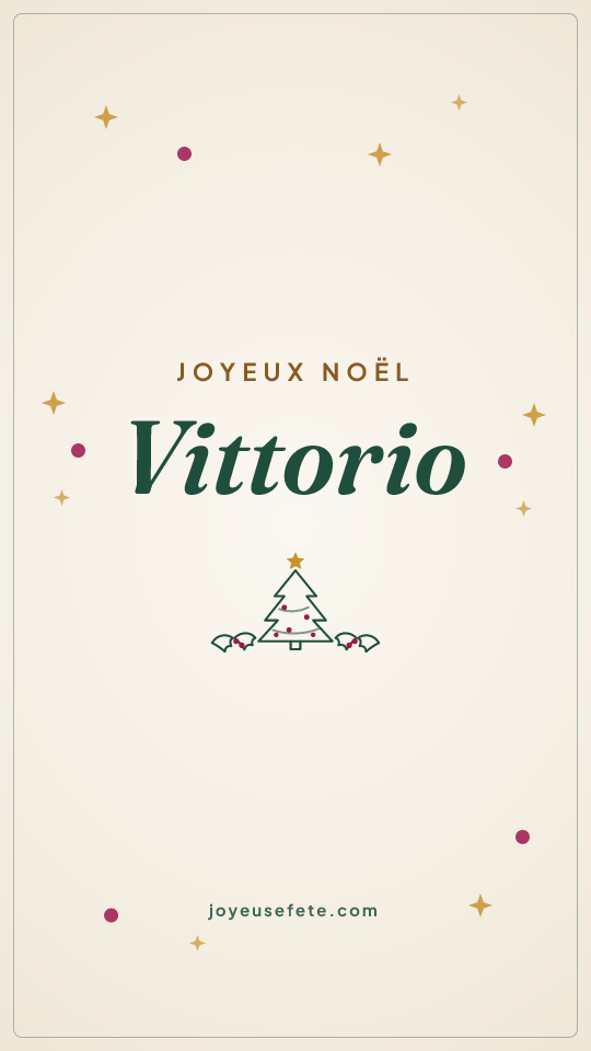 Image « Joyeux Noël Vittorio » au format story