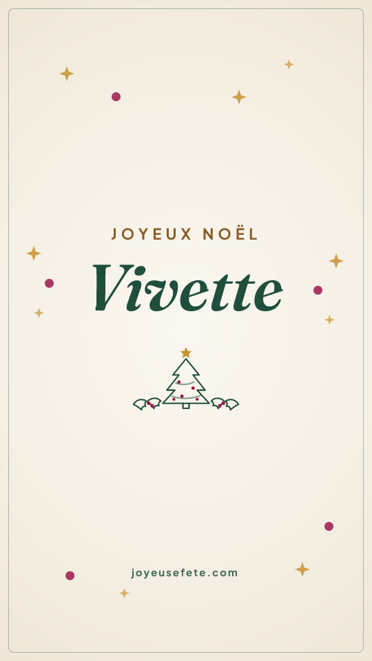 Image « Joyeux Noël Vivette » au format story