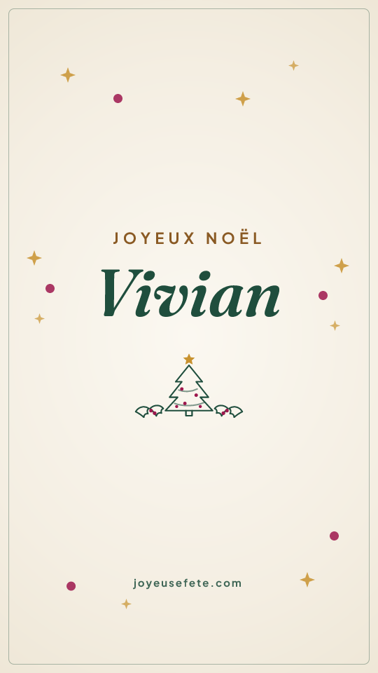Image « Joyeux Noël Vivian » au format story