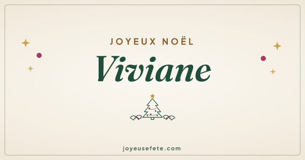 Image « Joyeux Noël Viviane » au format large