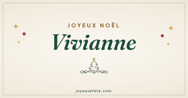 Image « Joyeux Noël Vivianne » au format large