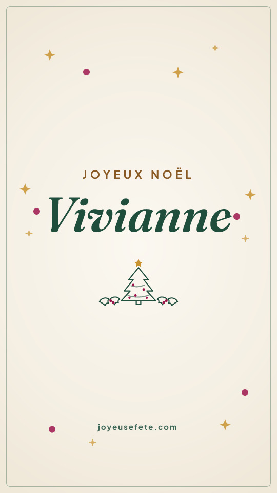 Image « Joyeux Noël Vivianne » au format story