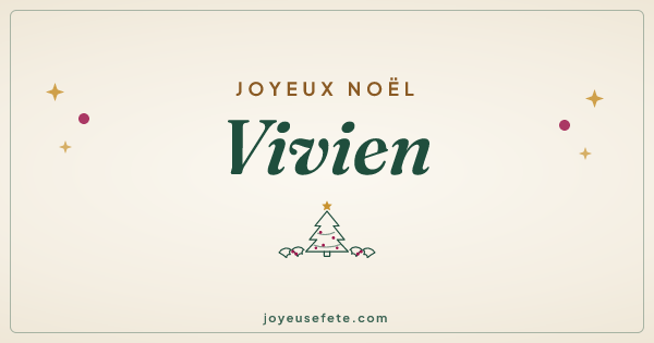 Image « Joyeux Noël Vivien » au format large