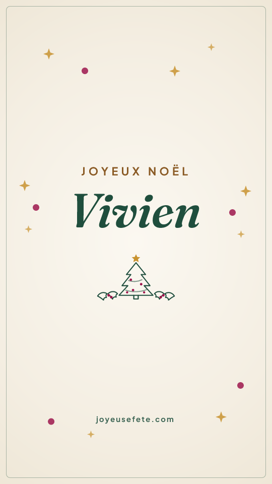Image « Joyeux Noël Vivien » au format story
