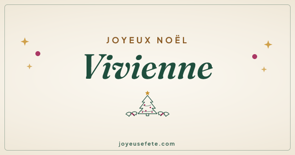 Image « Joyeux Noël Vivienne » au format large